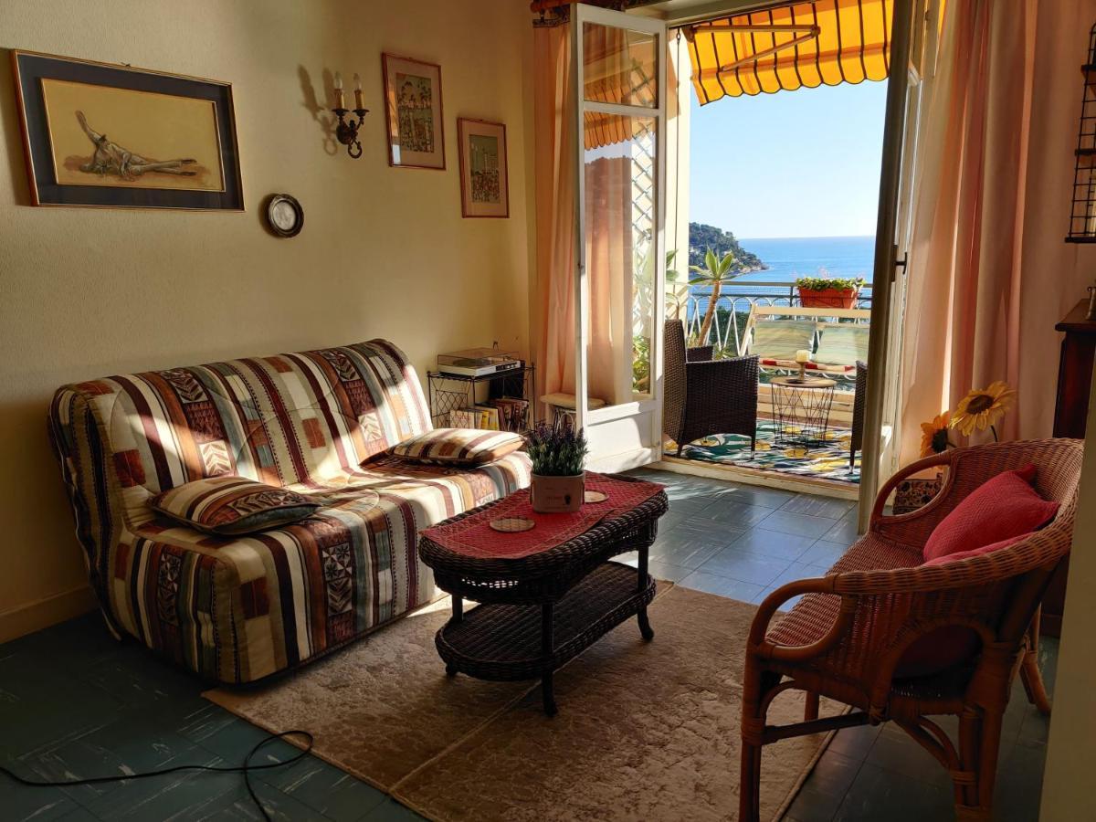 Ferienwohnung Vintage Flat Overlooking Villefranche Bay Exterior foto